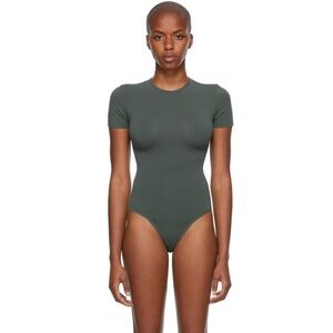 SKIMS Grey Cotton 2.0 Jersey T-Shirt Bodysuit